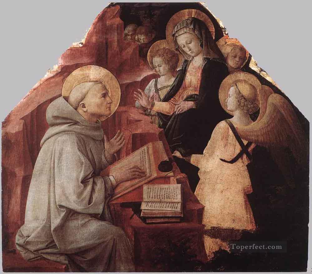 The Virgin Appears To St Bernard Renaissance Filippo Lippi Oil Paintings